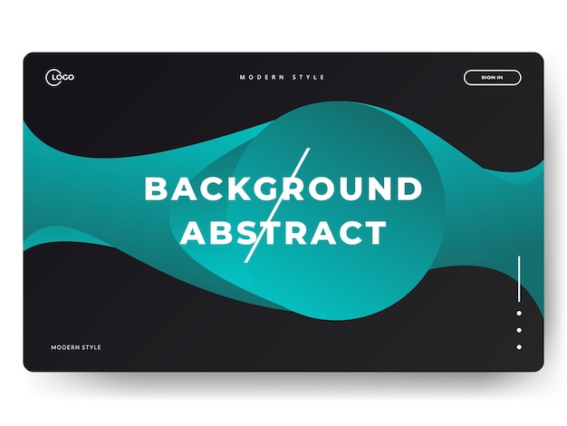 Vector green black abstract background minimal dynamic textured, design style liquid 3d with gradient color. perfect for website landing page, development ui ux, video content, promotion, advertising