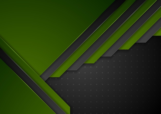 Vector green and black abstract material corporate background