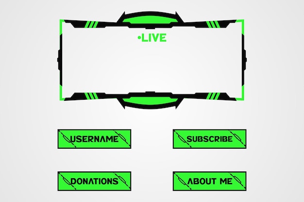 A green and black banner with a green border that says live.