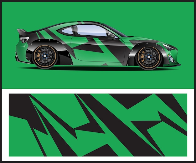 A green and black car that says toyota supra.