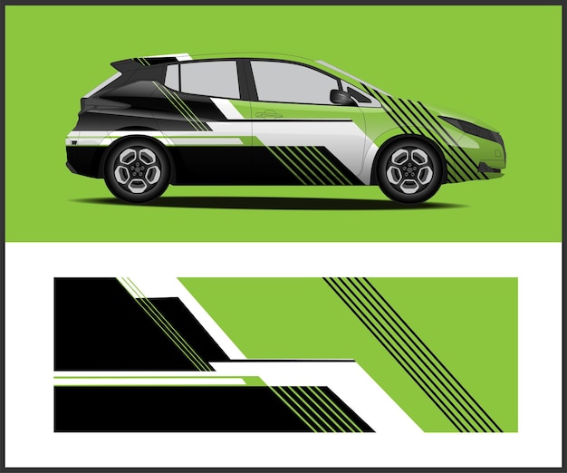 A green and black car with the word honda on it