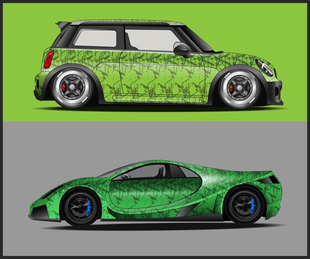 A green and black car with the word supercar on it.