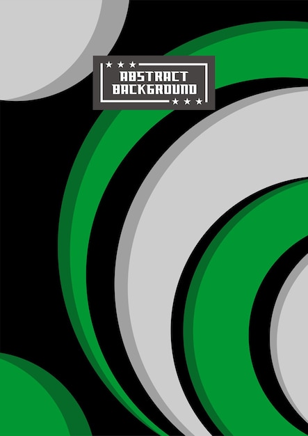 A green and black cover with a white and gray design that says " abstract background ".