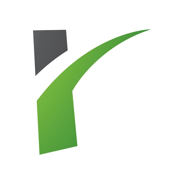 Green and Black Spiky Shaped Letter R Icon