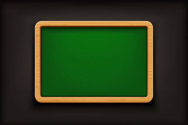 Green blackboard on black