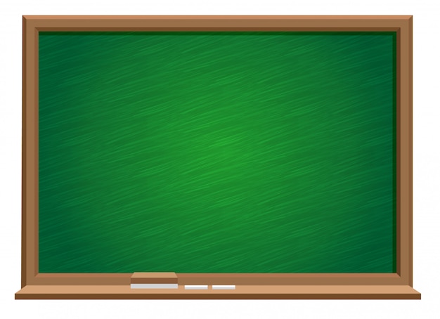 Vector green blackboard with chalkboard and eraser