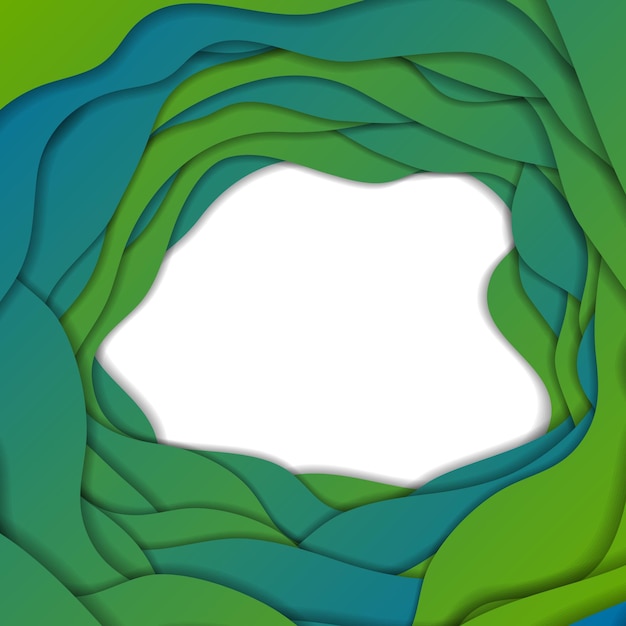 Vector green and blue abstract corporate wavy background