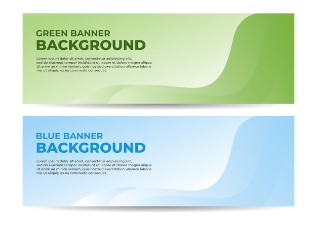 Green and blue design banner template