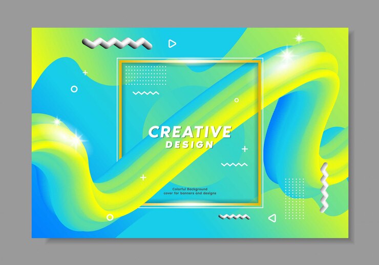 green and blue fluid background