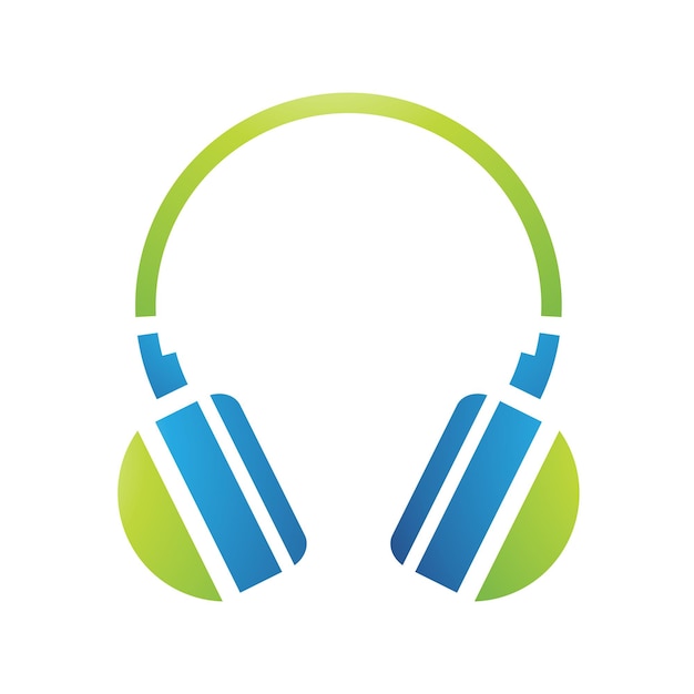 Green and Blue Headphones Icon