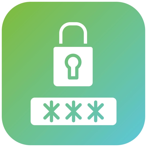 a green and blue logo with a padlock and a lock