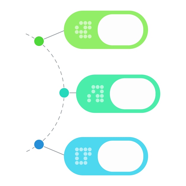 Green and blue schematic chart vector design element