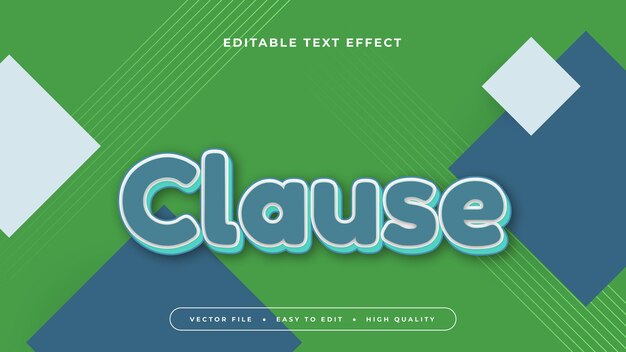 緑と白の3Dテキスト エフェクト フォントスタイル