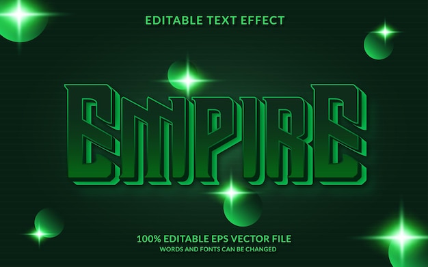 Green Bold empire Editable Text Effect