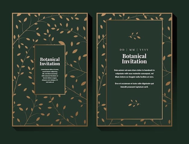 Green Botanical Invitation Design