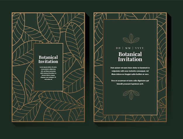 Green Botanical Invitation Design