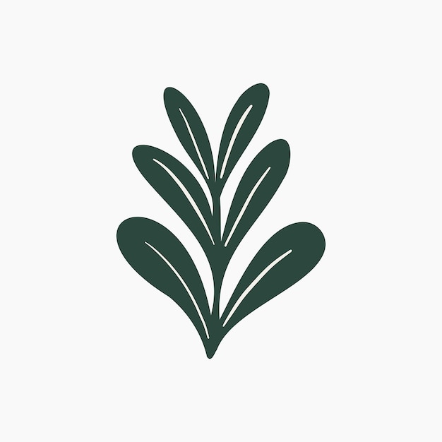 Green botanical leaves illustration