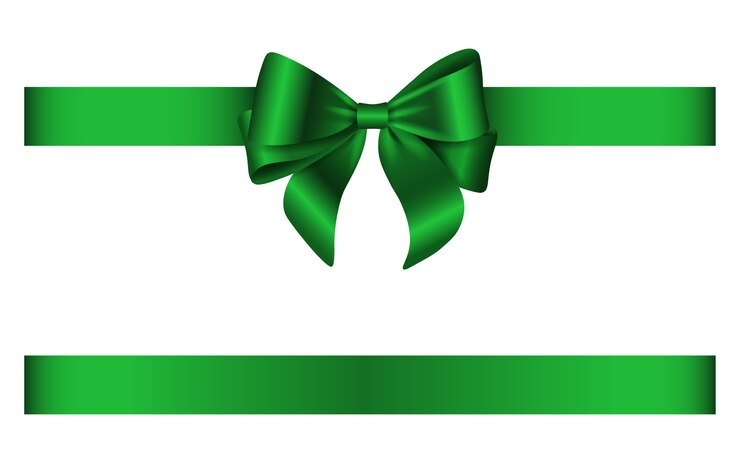 वेक्टर green bow and ribbon