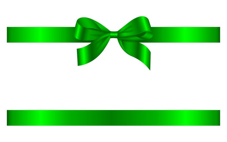 वेक्टर green bow and ribbon