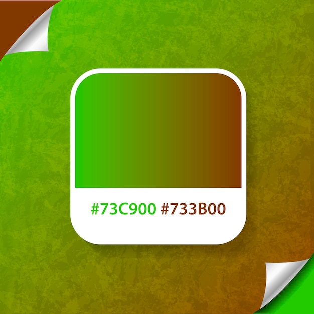 Green and brown gradient color palette background with hex