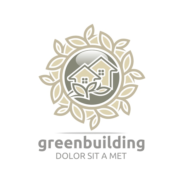 Green building logo template