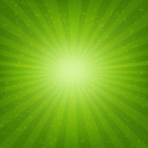 Green Burst With Rays