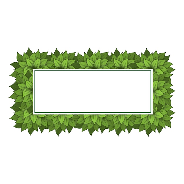 Vector green bushes frame