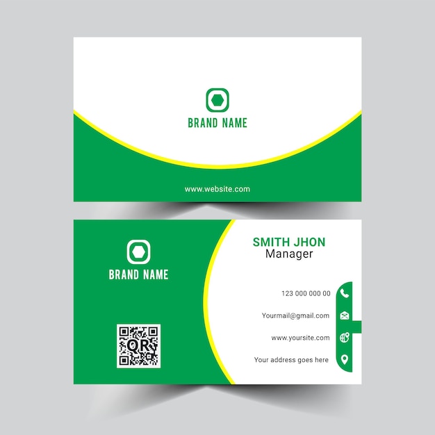 Шаблон green business card