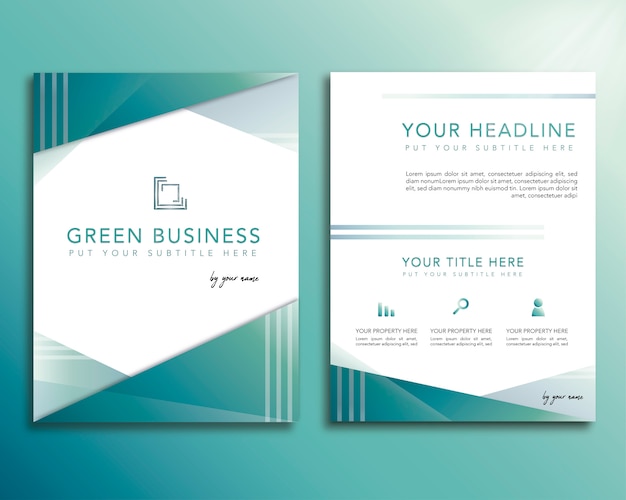 Vector green business template