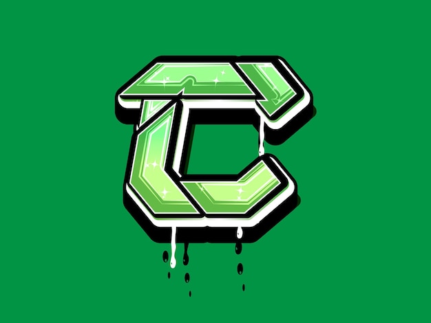 Vector green c letter alphabet vector logo