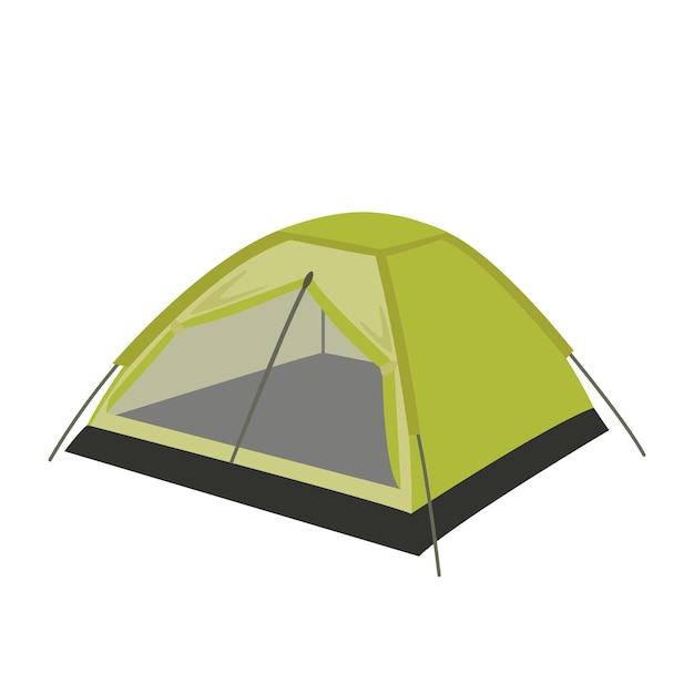 Green camping tent