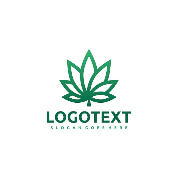 Green Cannabis Logo Template