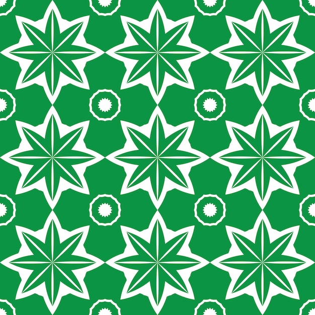 Green ceramic tiles seamless vector patterns