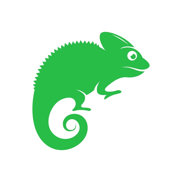 緑のカメレオンのベクトルのロゴ