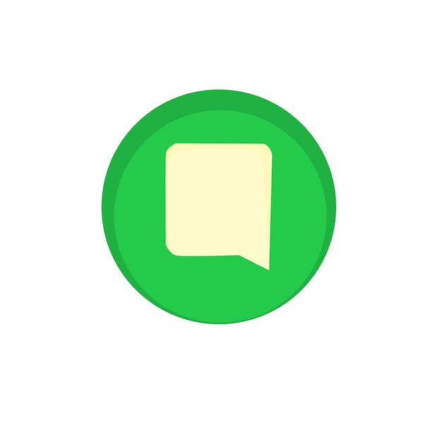 Vector green chat balloon icon vector