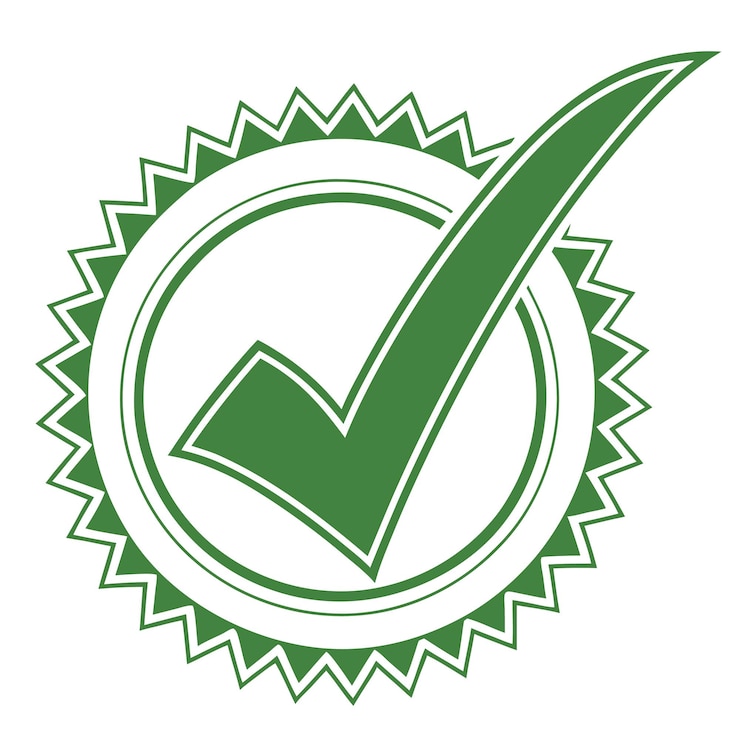 Vector green check mark approved symbol concept design