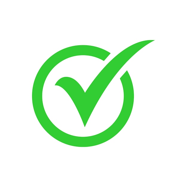 Vector green check mark icon