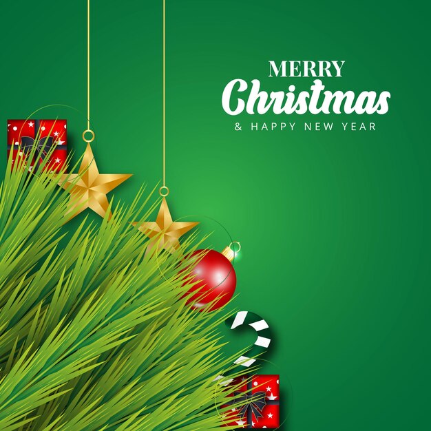 Green Christmas Elegant style background