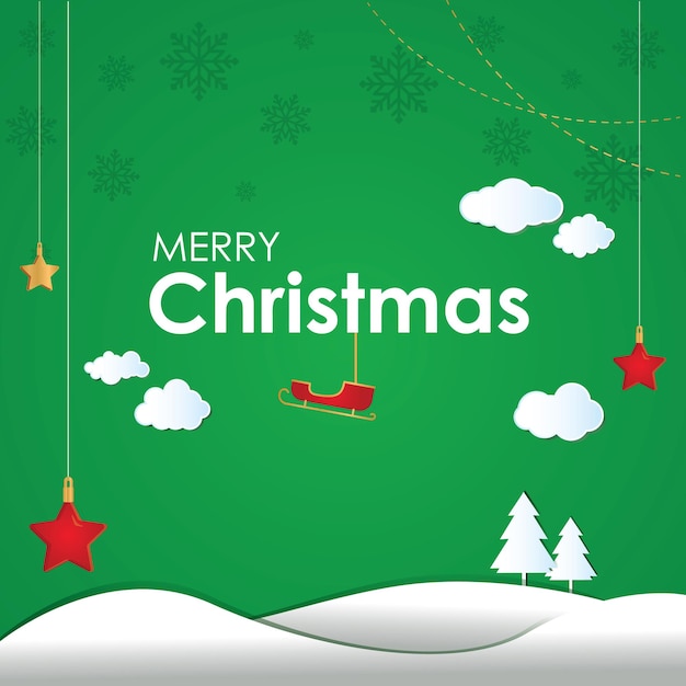 Green Christmas Poster vector