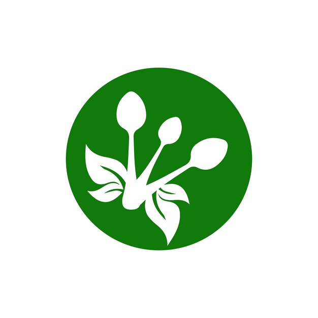 Зеленый кружок с логотипом ресторана "Сад".