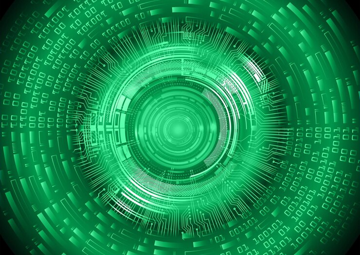 Vector a green circle with numbers in the middle