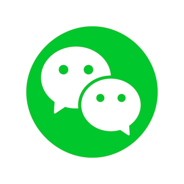 Green circle with the word chat on it