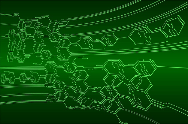 Tecnologia cyber futura del circuito verde