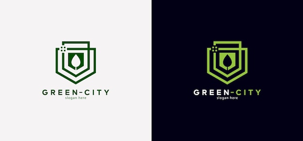 Green City logo ontwerpsjabloon