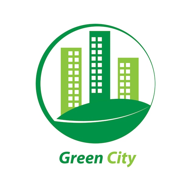 Progettazione del modello di logo della città verde