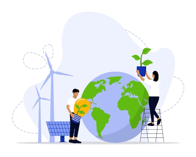 green clean energy concept renewable energy for better future