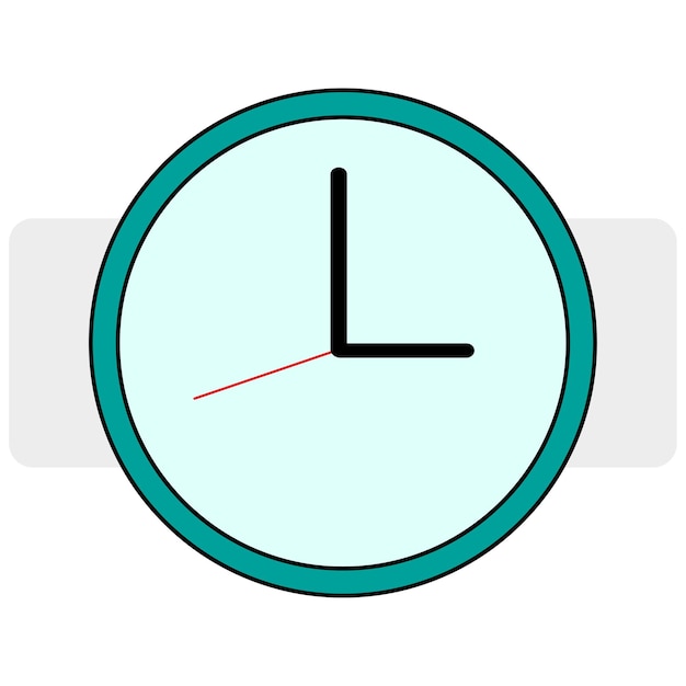 Green clock without numbers. Clock icon. Time symbol. Vector illustration. EPS 10.