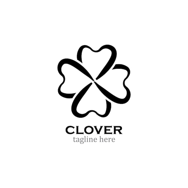 Green Clover Leaf Logo Template Design Vector