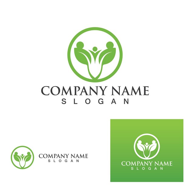 Green Clover Leaf Logo Template Design