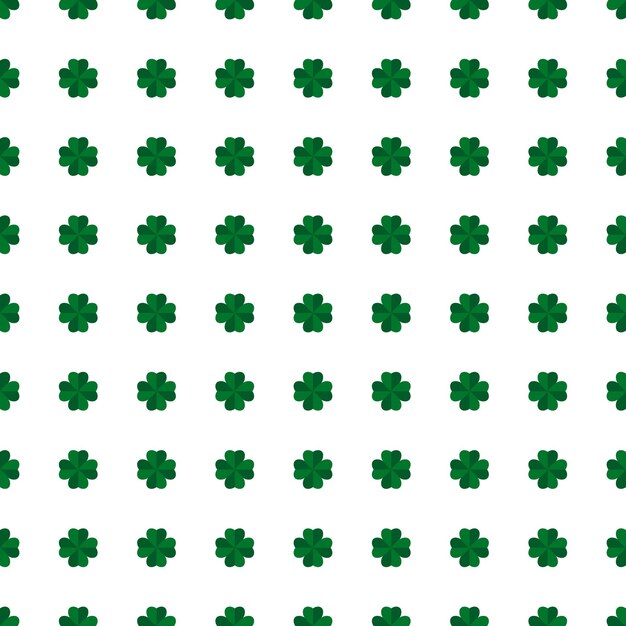 Vector green clover seamless pattern